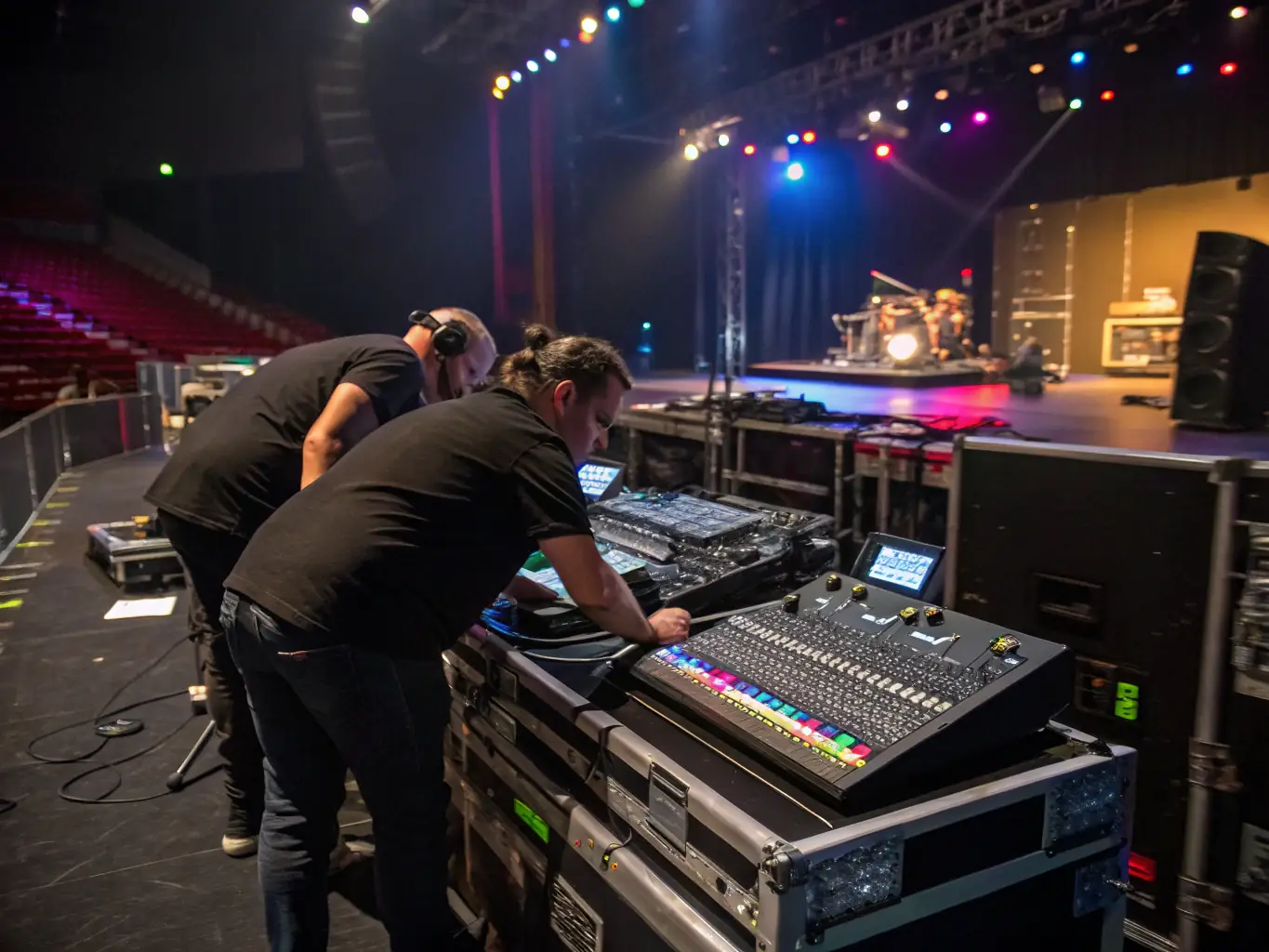 A community outreach event where Lion's Crown Sound System is providing sound equipment and technical support for a local cultural performance, showcasing their support for local artists.